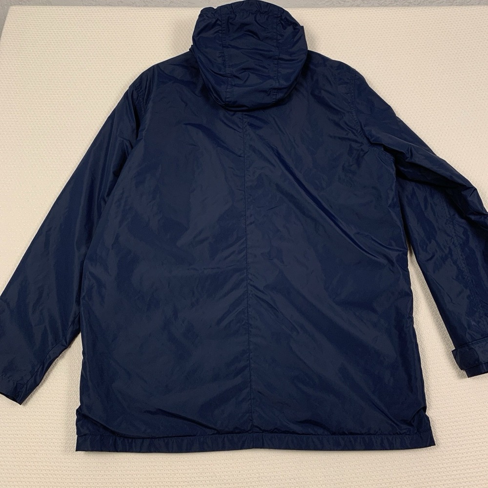 Lands End Squall Parka Jacket Mens Large L 42-44 Navy Blue Fleece Lined Hooded - Picture 3 of 16
